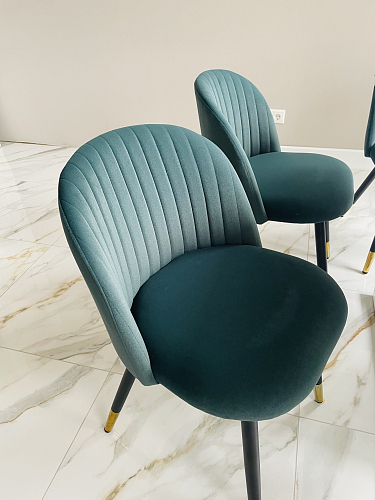 Стул на металлокаркасе Gabi green / black / silver фото покупателя 147