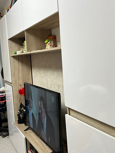 Модульная гостиная Алетра дуб крафт серый / глянец белый комплектация 3 фото покупателя 9