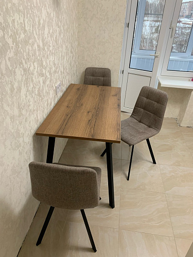 Стол Тринити Лофт 120 32 мм дуб галифакс табако / черный матовый фото покупателя 298