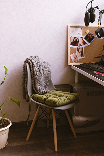 Пластиковый стул Eames PC-015 серо-голубой / дерево фото покупателя 163