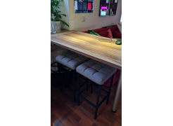 Барный стул Лофт кожзам d1 / черный матовый фото покупателя 106