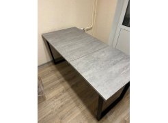 Стол Лота Лофт 140 25 мм черный матовый / бетон фото покупателя 167