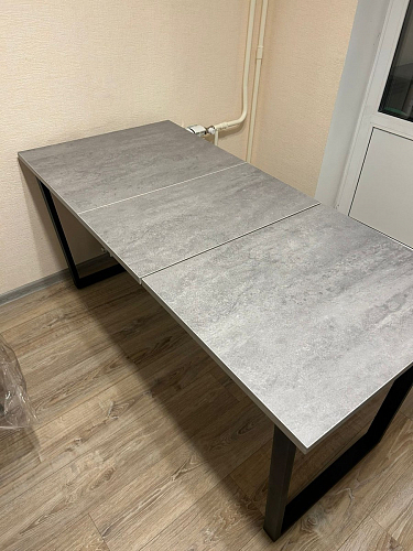 Стол Лота Лофт 140 25 мм черный матовый / бетон фото покупателя 167