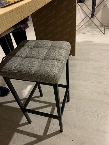 Барный стул Лофт микровелюр катания изумруд / черный матовый фото покупателя 184