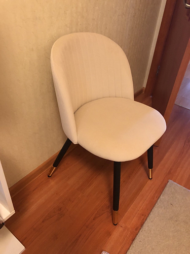 Стул на металлокаркасе Gabi dark beige / black / silver фото покупателя 680