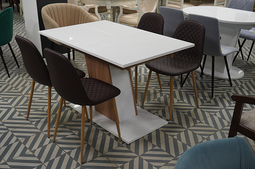 Стул на металлокаркасе Capri dark beige / white из шоурума 3