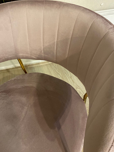 Стул на металлокаркасе Kamelia зеленый / золото фото покупателя 45