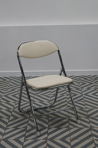 Стул на металлокаркасе Fold 1 складной white / chrome из шоурума 2