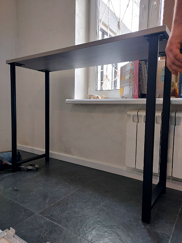 Барная стойка Дилан Лофт 120х40х98 дуб делано темный фото покупателя 60