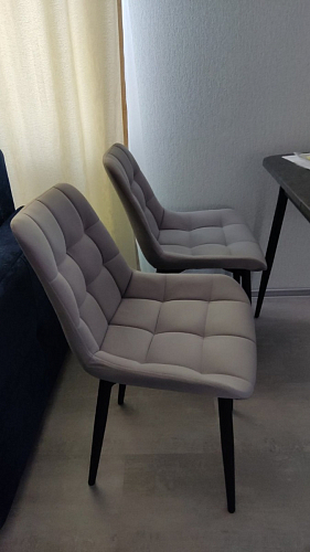 Стул на металлокаркасе Челси морская волна / черный фото покупателя 141