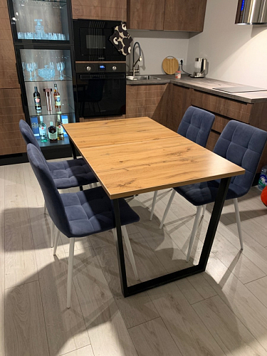 Деревянный стол Лота Лофт 140х80 черный матовый / бетон светлый фото покупателя 76