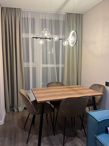 Стол Тринити Лофт 120 32 мм дуб галифакс табако / черный матовый фото покупателя 361