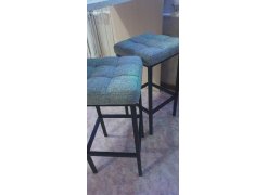 Барный стул Лофт кожзам темно-серый / черный матовый фото покупателя 148