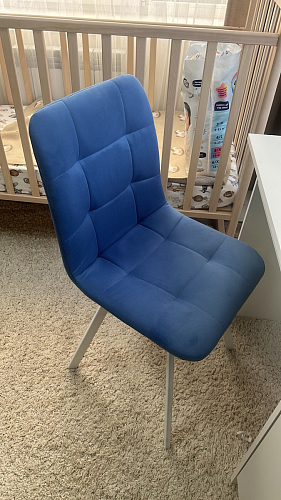 Стул на металлокаркасе Чилли К темно-серый (velutto 32) / черный фото покупателя 259