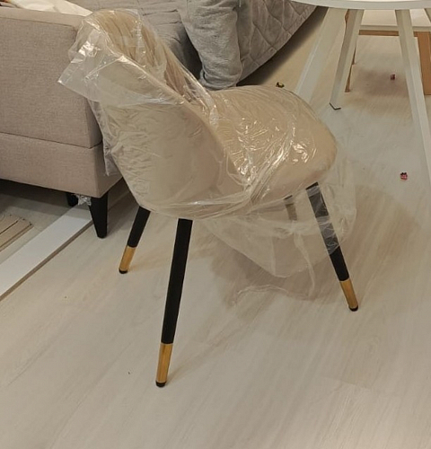 Стул на металлокаркасе Gabi latte / gold / black фото покупателя 605