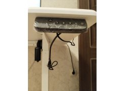 Компьютерный стол Маркос 140х80 голубой / черный фото покупателя 20