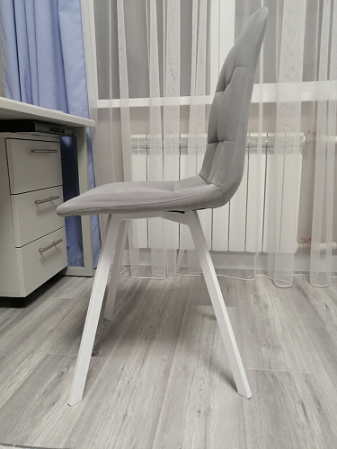 Стул на металлокаркасе Чилли синяя ткань / белый фото покупателя 1112