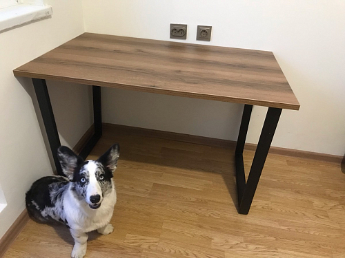 Деревянный стол Лота Лофт 140х80 черный матовый / бетон светлый фото покупателя 598