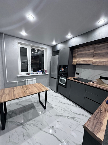 Стол Лота Лофт 140 25 мм черный матовый / бетон фото покупателя 743