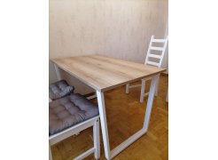 Деревянный стол Барон О 200 х 90 черная пленка шагрень / белый фото покупателя 82