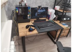 Стол Лота Лофт 120 25 мм сабия / черный матовый фото покупателя 62