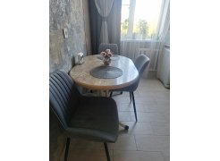 Стул на металлокаркасе Седа К крутящийся светло-серый  / белый фото покупателя 63