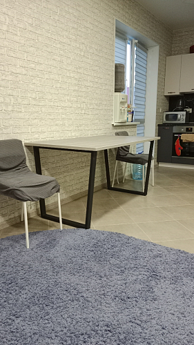 Стол Лота Лофт 140 25 мм черный матовый / бетон фото покупателя 968