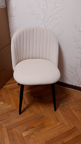 Стул на металлокаркасе Gabi dark beige / black / silver фото покупателя 905