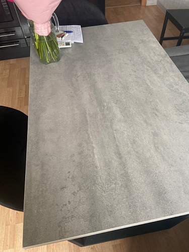 Стол Лота Лофт 140 25 мм черный матовый / бетон фото покупателя 95