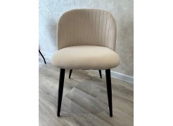 Стул на металлокаркасе Gabi 1 бежевый / черный с серебряными наконечниками фото покупателя 685