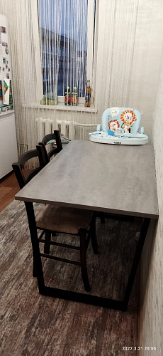 Деревянный стол Лота Лофт 120х75 белый матовый / дуб крафт золотой фото покупателя 236