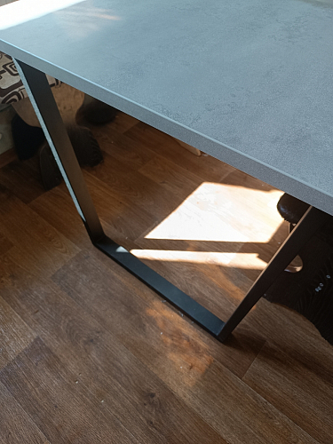 Стол Лота Лофт 140 25 мм черный матовый / бетон фото покупателя 689