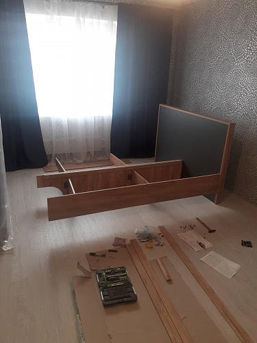 Двуспальная кровать Клауд 160х200 парящая дуб крафт золотой / антрацит фото покупателя 313