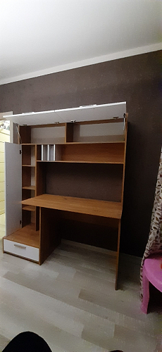 Письменный стол Лайт 03.243 дуб золотой (craft) / белый премиум фото покупателя 114