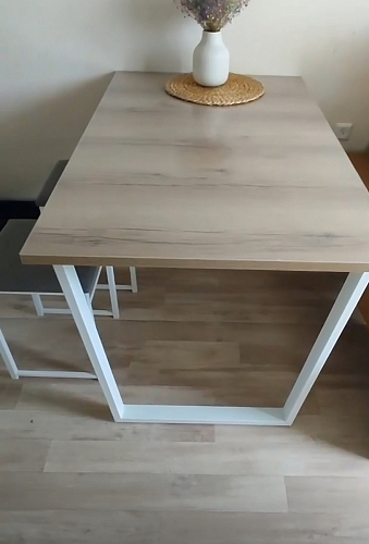 Деревянный стол Лота Лофт 140х80 черный матовый / бетон светлый фото покупателя 958