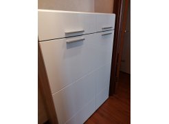 Комод Лайн 13.121 дуб серый craft K 002 PW / белый глянец пвх фото покупателя 5