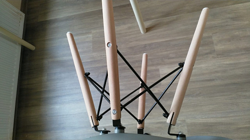 Пластиковый стул Eames PC-015 серо-голубой / дерево фото покупателя 430