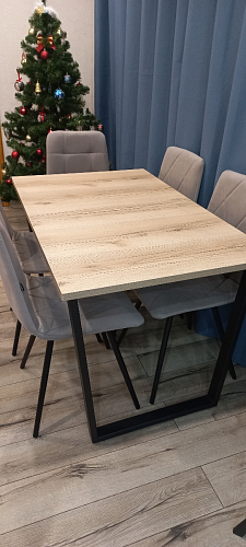 Стол раскладной Лота Лофт 120 25 мм юта / черный матовый фото покупателя 190