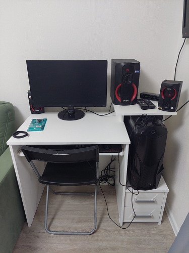 Компьютерный стол Джаз-24 левый дуб молочный фото покупателя 134