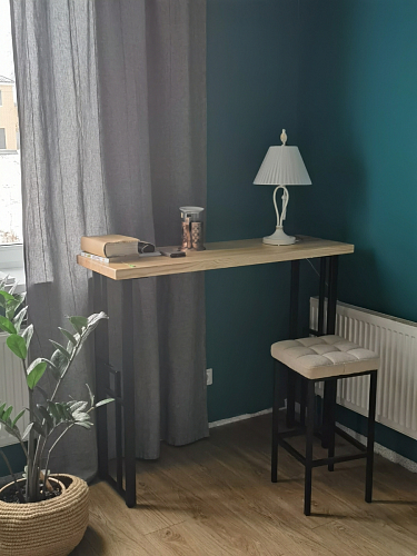 Барный стул Лофт ткань канди грей / черный матовый фото покупателя 23