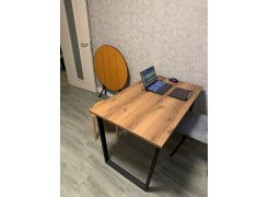 Стол Лота Лофт 140 25 мм черный матовый / бетон фото покупателя 590