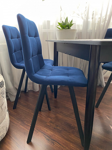 Стул на металлокаркасе Чилли горчичный / черный фото покупателя 123