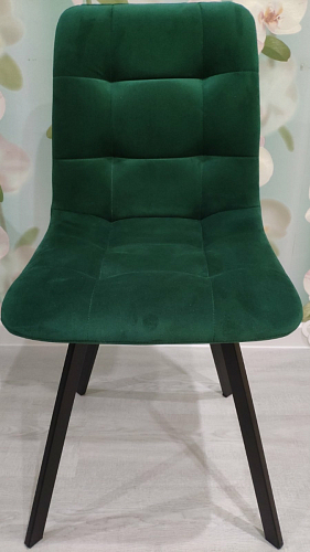 Стул на металлокаркасе Чилли К светло-серый велюр / черный каркас фото покупателя 1384