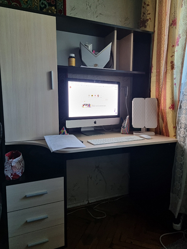 Стол компьютерный КСТ-16 бетон / белый фото покупателя 98