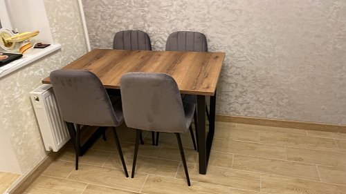 Стол раскладной Лота Лофт 120 25 мм юта / черный матовый фото покупателя 100