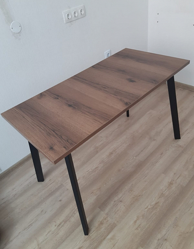 Стол Тринити Лофт 120 32 мм дуб галифакс табако / черный матовый фото покупателя 604