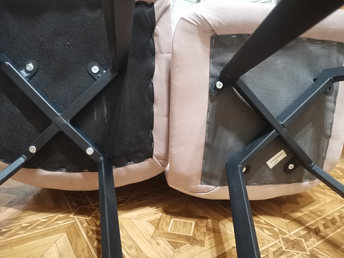 Стул на металлокаркасе Чилли К светло-серый велюр / черный каркас фото покупателя 636