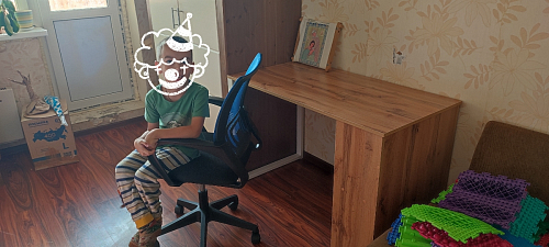 Письменный стол Битти Лофт 116х60х75 дуб вотан / белый матовый фото покупателя 11