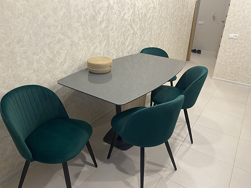 Стол на тумбе Теон дуб антор натуральный / графит фото покупателя 1