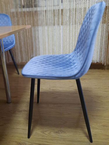 Стул на металлокаркасе Capri blue / white фото покупателя 15